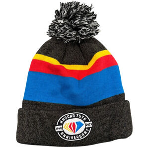 NASCAR 75th Anniversary Knit Hat With Pom Pom One Size